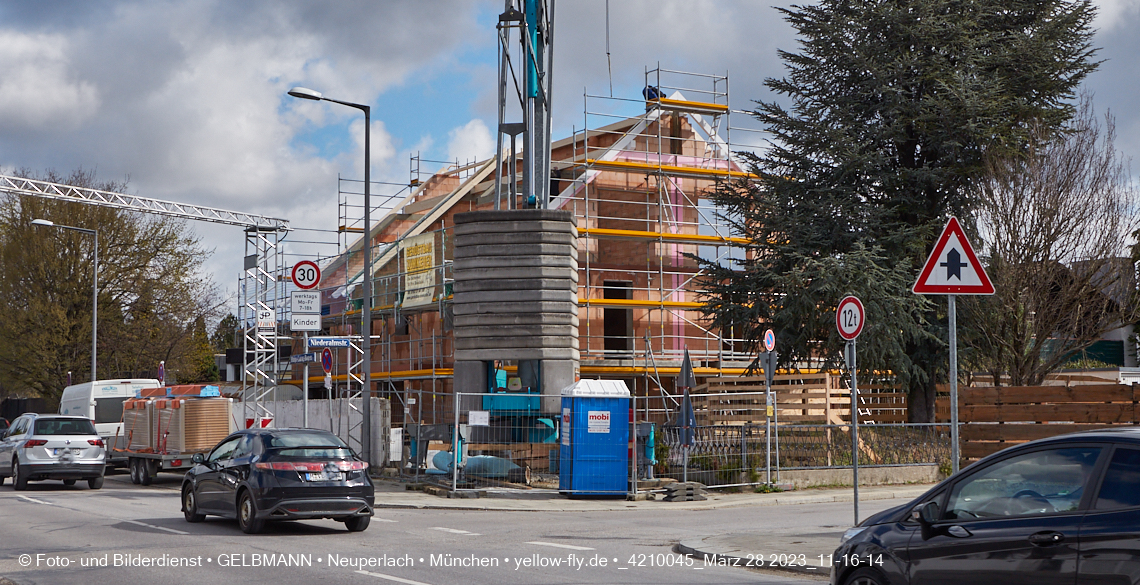 28.03.2023 - Baustelle Niederalmstraße 16 in Neuperlach